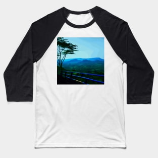 Peaceful Mountain View Baseball T-Shirt